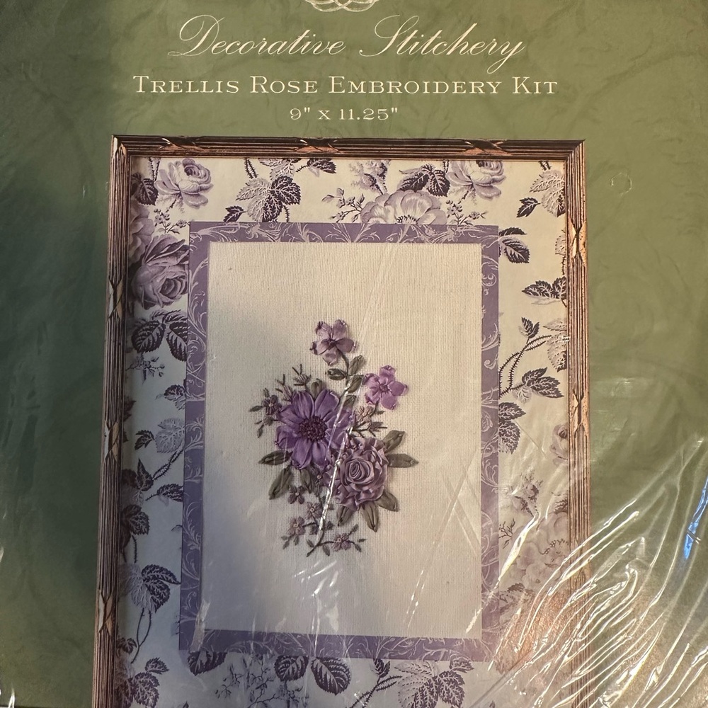 Bucilla Decorative Stitchery Trellis Rose Embroidery Kit